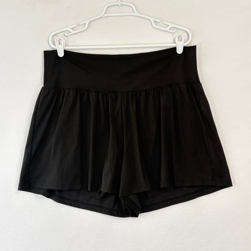 Halara Running Shorts Womens Plus 2X Long Length Black Pull On Comfort Wear